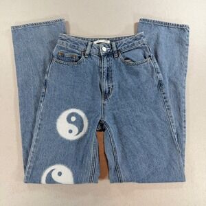 PacSun 90s Boyfriend Jeans Yin Yang High Rise Blue Size 24